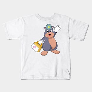 Mole as Nurse with First aid kit Kids T-Shirt